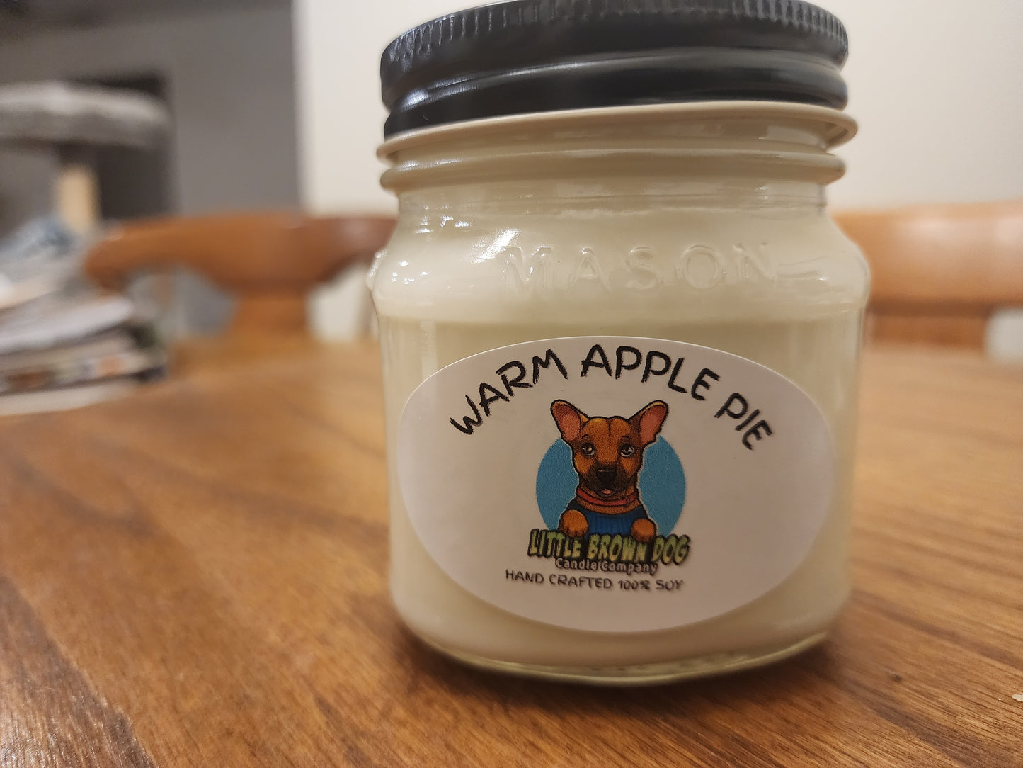 Warm apple pie 8oz soy candle