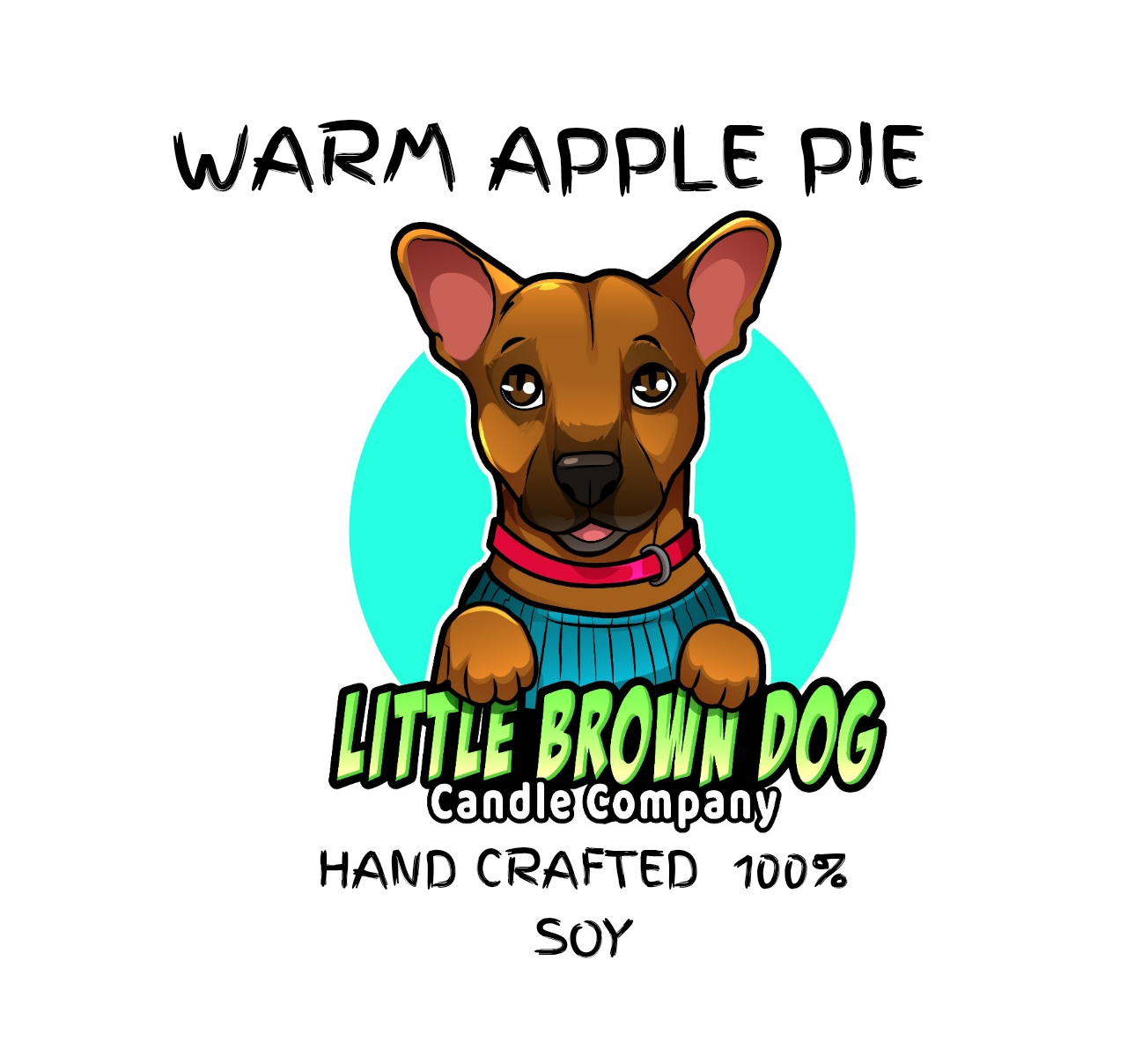 Warm apple pie 8oz soy candle