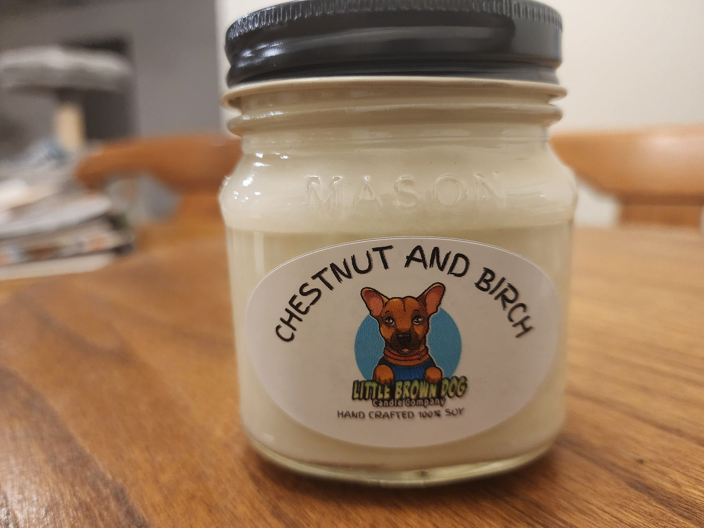 Chestnut and birch 8oz soy candle