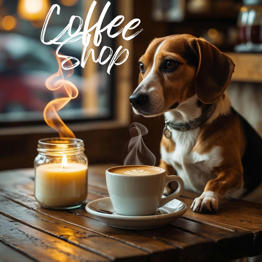 Coffee shop 8 oz soy candle